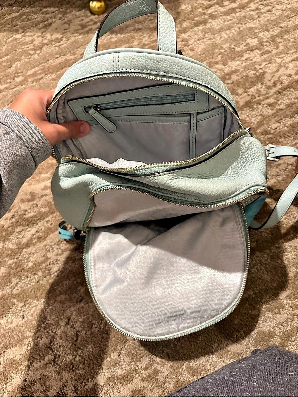 Michael Kors Rhea Zip Medium Backpack Blue - Picture 3 of 3